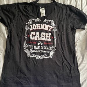 Johnny cash v neck shirt size xl